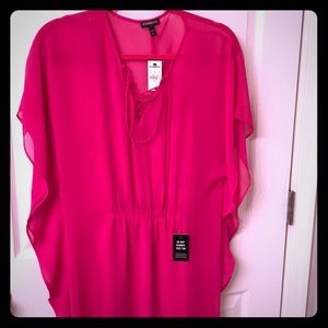 Express pink bathing suit cover up